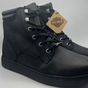 Harley Davidson Watkins Black Leather Motorcycle riding Boot D93758 NWB Men 11.5